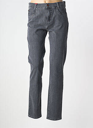 Jeans coupe slim poches gris ANNA MONTANA femme