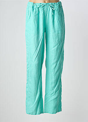 Pantalon droit taille élastique bleu BARBARA LEBEK femme