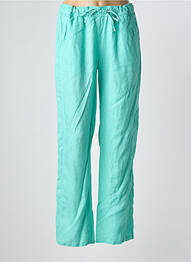 Pantalon droit taille élastique bleu BARBARA LEBEK femme
