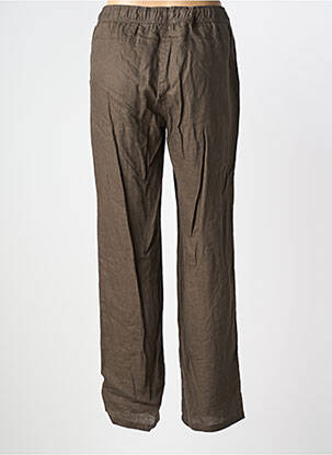 Pantalon droit taille élastique marron BARBARA LEBEK femme