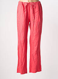 Pantalon droit taille élastique rose BARBARA LEBEK femme