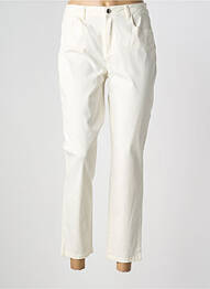 Pantalon 7/8 fermeture zippée sous rabat boutonné blanc ANANKE femme