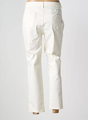 Pantalon 7/8 fermeture zippée sous rabat boutonné blanc ANANKE femme