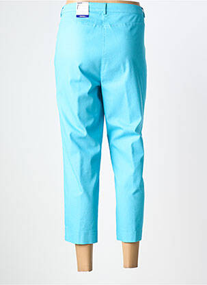 Pantalon 7/8 fermeture zippée sous rabat boutonné bleu FRANK WALDER femme