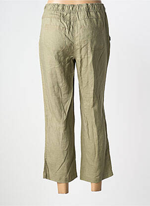 Pantalon 7/8 taille élastique vert BARBARA LEBEK femme