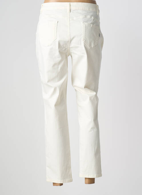 Pantalon 7/8 fermeture zippée sous rabat boutonné blanc ANANKE femme