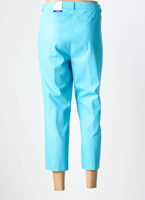 Pantalon 7/8 fermeture zippée sous rabat boutonné bleu FRANK WALDER femme