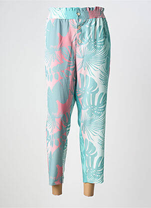 Pantalon 7/8 taille élastique taille normale vert LCDN femme