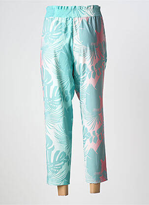 Pantalon 7/8 tissage popeline taille normale vert LCDN femme