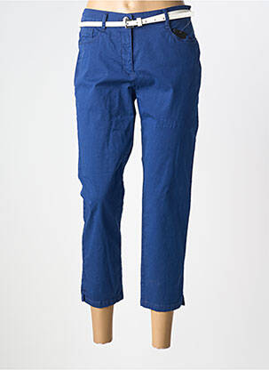Pantacourt stretch taille normale bleu BETTY BARCLAY femme