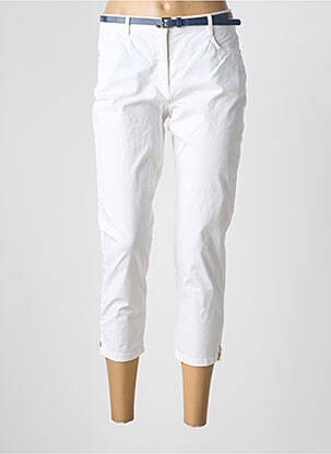 Pantacourt stretch taille normale blanc BETTY BARCLAY femme