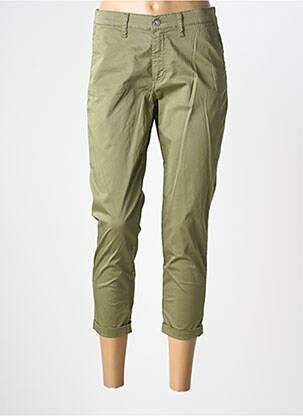Pantacourt stretch taille normale vert LCDN femme