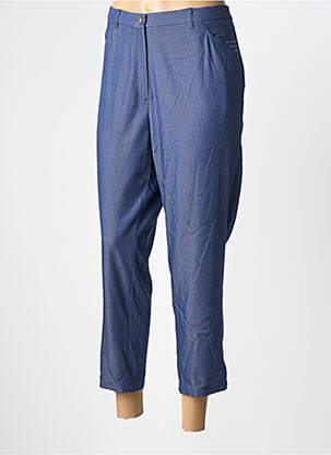 Pantalon 7/8 stretch taille normale bleu GUY DUBOUIS femme