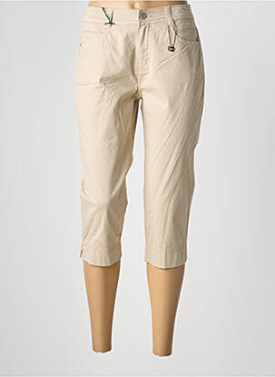 Pantacourt stretch taille normale beige ANNA MONTANA femme