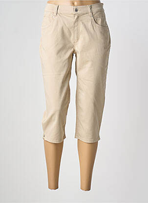Pantacourt stretch taille normale beige ANNA MONTANA femme