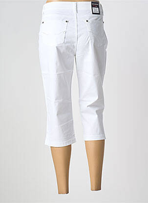 Pantacourt stretch taille normale blanc ANNA MONTANA femme