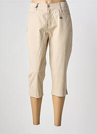 Pantacourt stretch taille normale beige ANNA MONTANA femme