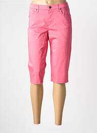 Pantacourt stretch taille normale rose LCDN femme