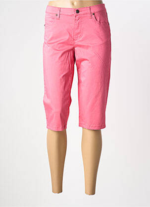 Pantacourt stretch taille normale rose LCDN femme