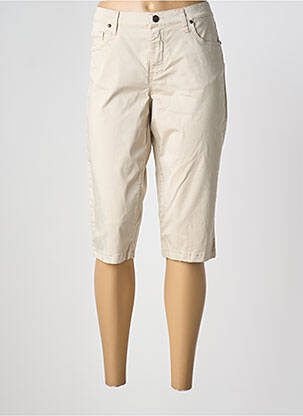 Pantacourt stretch taille normale beige LCDN femme