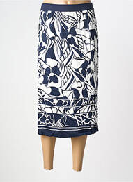 Jupe mi-longue coupe droite bleu BARBARA LEBEK femme