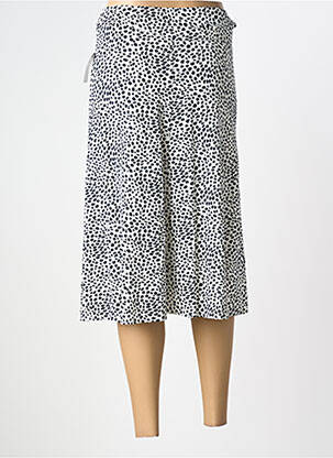 Jupe mi-longue coupe droite blanc FRANK WALDER femme