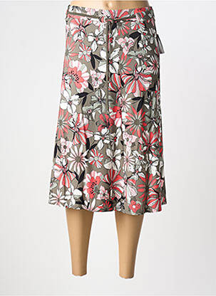 Jupe mi-longue stretch vert FRANK WALDER femme