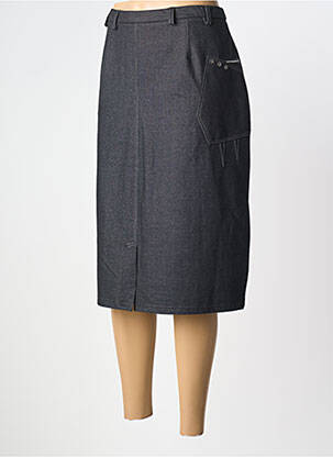 Jupe mi-longue stretch noir GUY DUBOUIS femme
