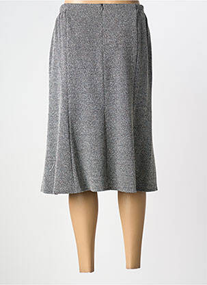 Jupe mi-longue coupe droite gris GUY DUBOUIS femme