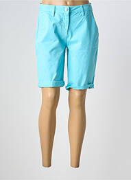 Bermuda tissage popeline taille normale bleu ANANKE femme