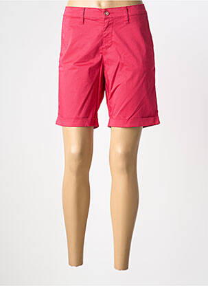 Bermuda tissage popeline taille normale rose LCDN femme