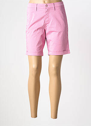 Bermuda tissage popeline taille normale rose clair LCDN femme