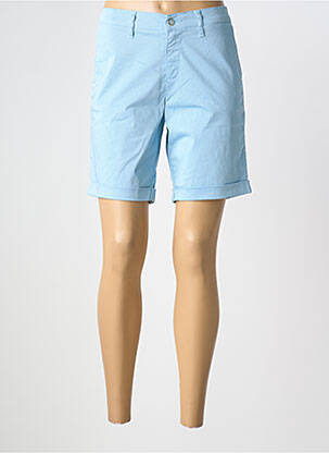 Bermuda tissage popeline taille normale bleu LCDN femme