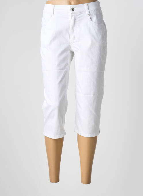 Pantacourt stretch taille normale blanc ANNA MONTANA femme