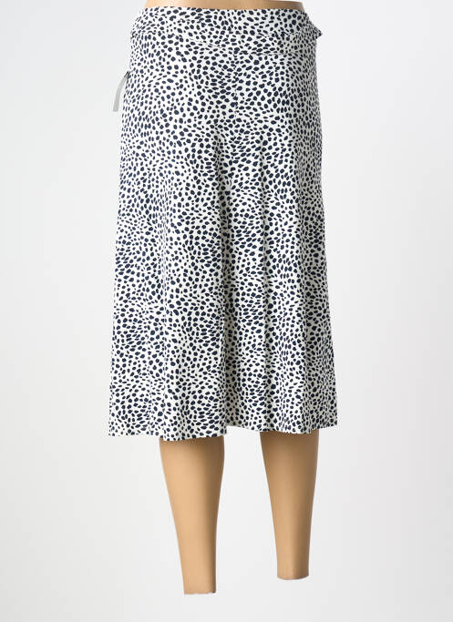 Jupe mi-longue coupe droite blanc FRANK WALDER femme