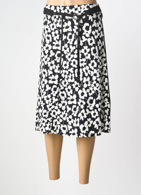 Jupe mi-longue coupe droite blanc FRANK WALDER femme