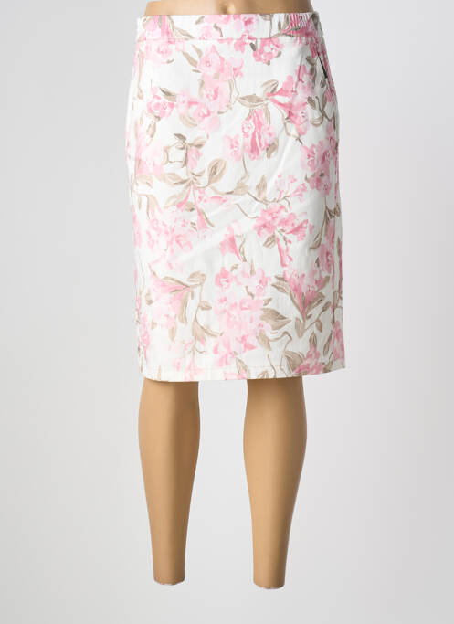 Jupe mi-longue taille normale blanc FRANK WALDER femme