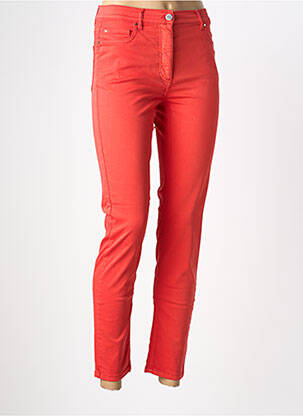 Jeans coupe slim stretch taille haute rouge BETTY BARCLAY femme