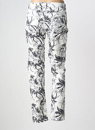 Pantalon slim tissage popeline taille normale blanc ANNA MONTANA femme
