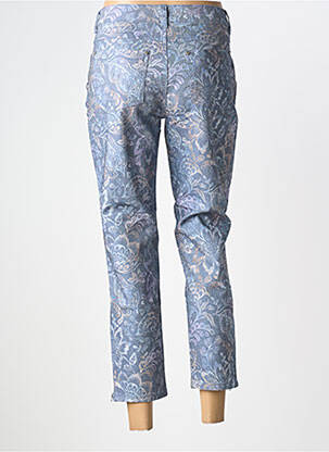 Pantalon 7/8 stretch taille normale bleu ANNA MONTANA femme