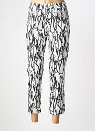 Pantalon 7/8 tissage popeline taille normale noir ANNA MONTANA femme
