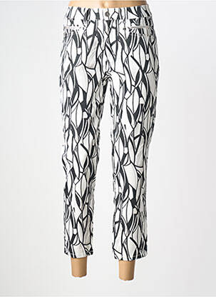 Pantalon 7/8 tissage popeline taille normale noir ANNA MONTANA femme