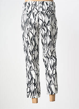 Pantalon 7/8 tissage popeline taille normale noir ANNA MONTANA femme