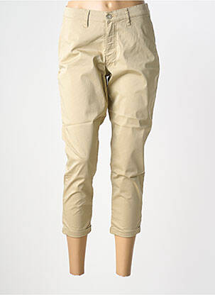 Pantalon 7/8 taille à pinces taille normale beige LCDN femme