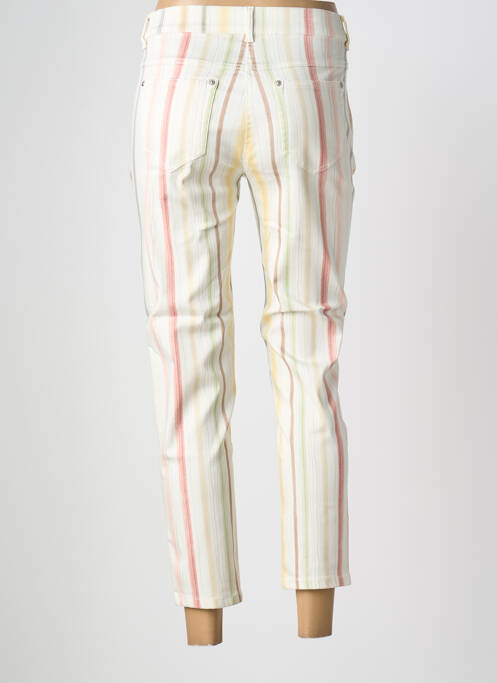Pantalon 7/8 stretch taille normale beige ANNA MONTANA femme