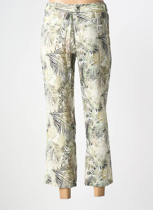Pantalon 7/8 taille à pinces taille normale vert ANNA MONTANA femme