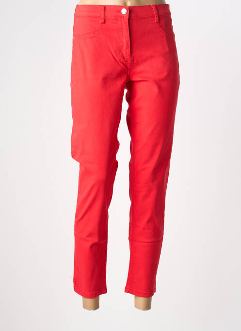 Jeans coupe slim stretch taille haute rouge BETTY BARCLAY femme
