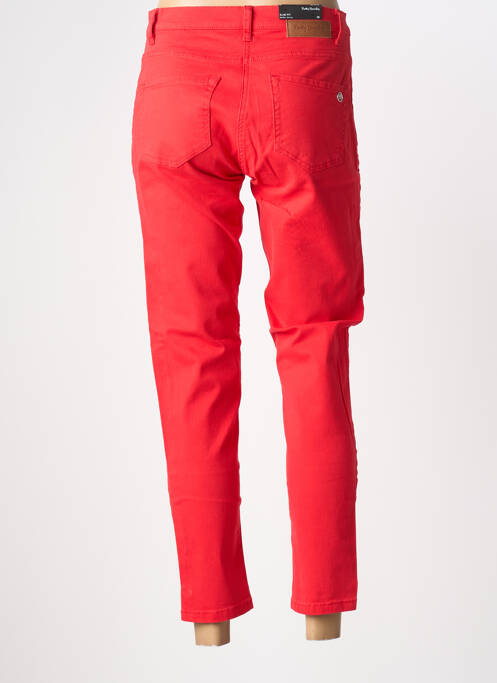 Jeans coupe slim stretch taille haute rouge BETTY BARCLAY femme