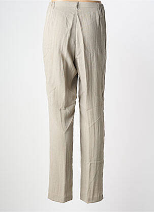 Pantalon droit tissage crêpe taille normale gris JEAN DELFIN femme
