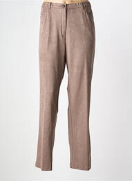 Pantalon slim taille élastique taille normale marron FRANCE RIVOIRE femme